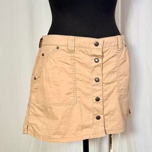 Vintage Abercrombie & Fitch Khaki Utility Mini Skirt Size S